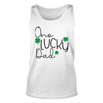 One Lucky Dad Funny St Patrick Day Unisex Tank Top | Favorety UK
