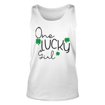 One Lucky Girl Funny St Patrick Day Unisex Tank Top | Favorety AU