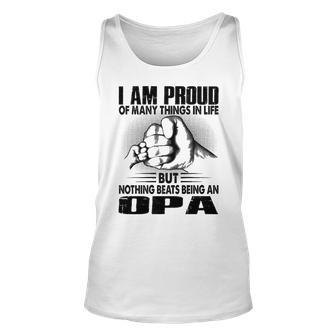 Opa Grandpa Gift Nothing Beats Being An Opa Unisex Tank Top - Seseable