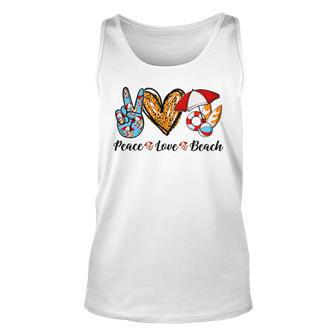 Peace Love Beach Summer Vacation 184 Shirt Unisex Tank Top | Favorety