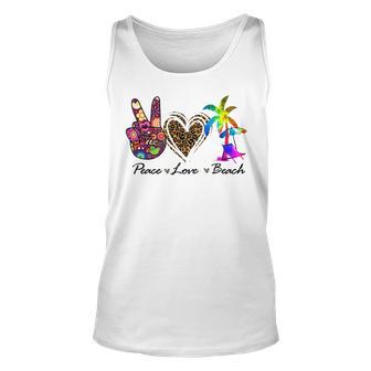 Peace Love Beach Summer Vacation Beach 185 Shirt Unisex Tank Top | Favorety AU