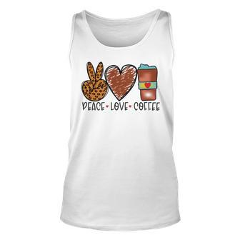 Peace Love Coffee Unisex Tank Top | Favorety DE