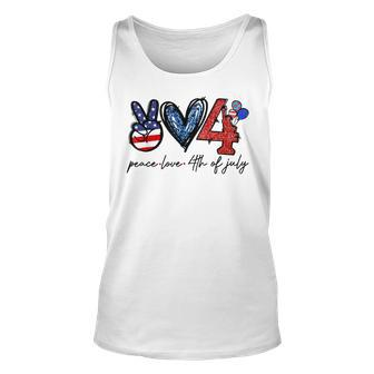 Peace Love Freedom 4Th Of July Independence Day Unisex Tank Top - Seseable