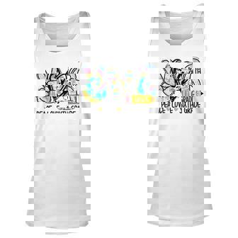 Peace Love Sixth Grade Tie Dye Teacher First Day Of School Unisex Tank Top - Thegiftio UK