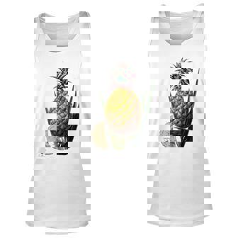 Pineapple Fruit | Botanical Plant | Tropical Botany Unisex Tank Top - Thegiftio UK