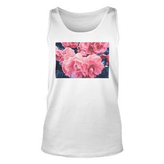 Pink Roses In Garden Unisex Tank Top | Favorety CA