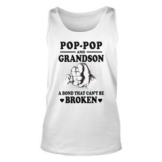 Poppop Grandpa Gift Poppop And Grandson A Bond That Cant Be Broken Unisex Tank Top - Seseable