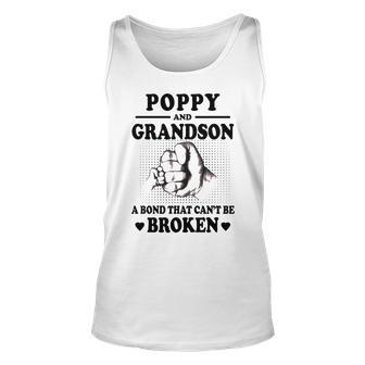 Poppy Grandpa Gift Poppy And Grandson A Bond That Cant Be Broken Unisex Tank Top - Seseable
