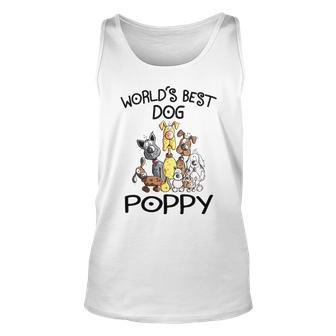 Poppy Grandpa Gift Worlds Best Dog Poppy Unisex Tank Top - Seseable