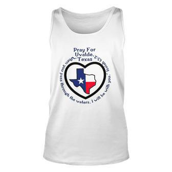 Prayers For Texas Robb Elementary Uvalde Texan Flag Map Unisex Tank Top | Mazezy