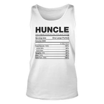 Premium Huncle Like A Regular Uncle But Way More Good Looking Nutrition Chart Unisex Tank Top | Favorety