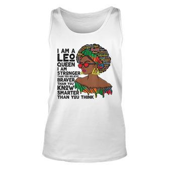 Proud Afro Leo Queen July August Birthday Leo Zodiac Sign Unisex Tank Top - Seseable