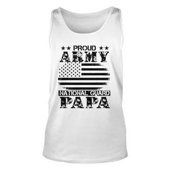 Proud Army National Guard Papa US Military Gift Unisex Tank Top | Mazezy