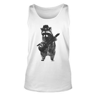 Raccoon Wielding Ukulele Unisex Tank Top | Favorety CA