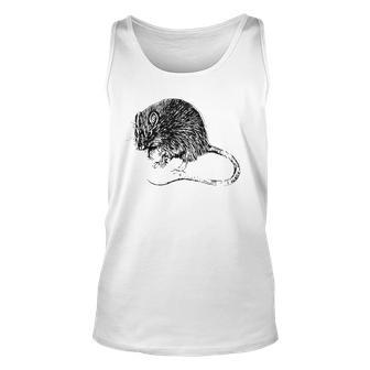Rat Motif Cute Rat In Hand Rodent Cheese Pet Rats Unisex Tank Top | Mazezy