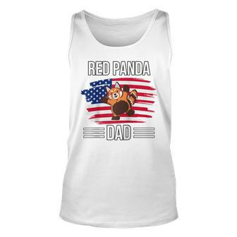 Red Panda Us Flag 4Th Of July Fathers Day Red Panda Dad Unisex Tank Top - Seseable