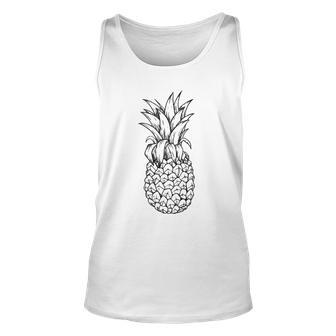 Retro Pineapple 80S Tropical Fruit Lover Gift Unisex Tank Top | Mazezy