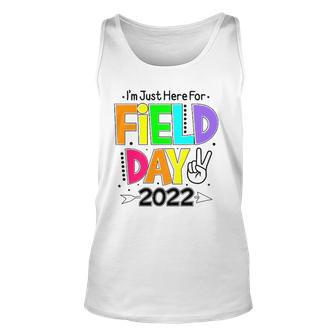 School Field Day Teacher Im Just Here For Field Day 2022 Peace Sign Tank Top | Mazezy