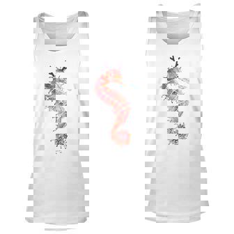 Seahorse Reindeer Coastal Beach Christmas In July Unisex Tank Top - Thegiftio UK