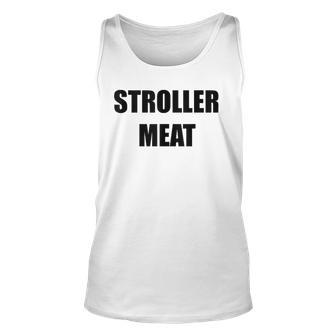 Mens Stroller Meat New Dad New Father Fathers Day Gag Tank Top | Mazezy