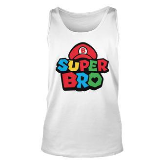 Super Bro Funny Brother Video Gaming Lover Gift Birthday Holiday By Mesa Cute Unisex Tank Top | Favorety UK