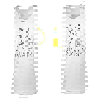 Tacos & Tequila Funny Drinking Party Unisex Tank Top | Mazezy