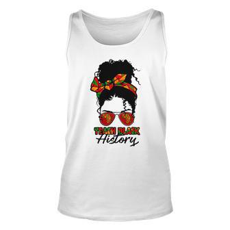 Teacher African Women Messy Bun Teach Black History Month Unisex Tank Top | Favorety