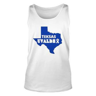 Texas Uvalde Pray For Texas Texas Map Unisex Tank Top | Mazezy