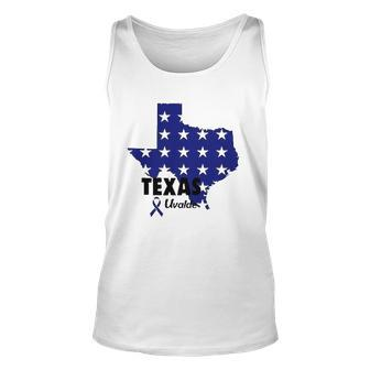 Texas Uvalde Texas Map Pray For Uvalde Uvalde Strong Unisex Tank Top | Mazezy DE