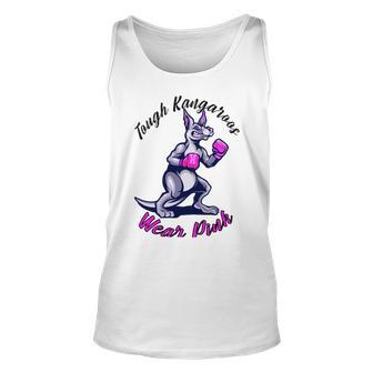 Tough Kangaroos Wear Pink In Support Of Breast Cancer Awareness Unisex Tank Top | Favorety DE