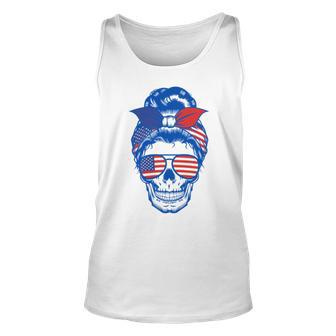 Ultra Maga Red White Blue Skull Unisex Tank Top | Favorety