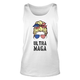 Ultra Mega Messy Bun 2022 Trump Republicans Conservatives Unisex Tank Top | Favorety UK