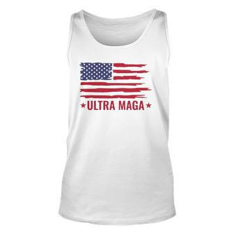 Ultra Mega Patriotic Trump Republicans American Flag Unisex Tank Top | Mazezy