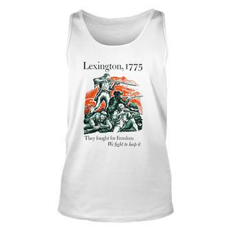 Usa Patriotic Vintage Battle Of Lexington Revolutionary War Unisex Tank Top | Mazezy