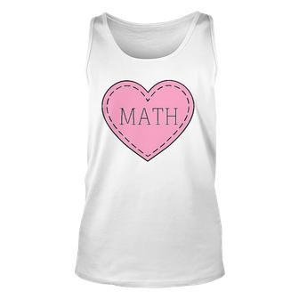 Valentines Day Math Heart Design Mathematics Unisex Tank Top | Mazezy