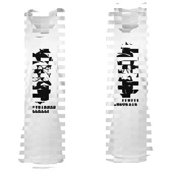 Volleyball Dad With Beard And Cool Sunglasses Unisex Tank Top | Mazezy