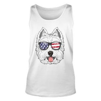 West Highland White Terrier Dog 4Th Of July American Westie Unisex Tank Top | Mazezy