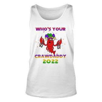 Whos Your Crawdaddy Crawfish Flag Mardi Gras Kids Men Women Unisex Tank Top | Mazezy