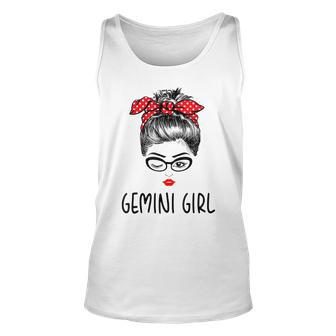 Wink Eye Woman May June Gemini Girl Birthday Women Unisex Tank Top - Seseable