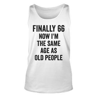 Womens 66Th Birthday Adult Humor Old People Birthday Decorations Unisex Tank Top - Seseable