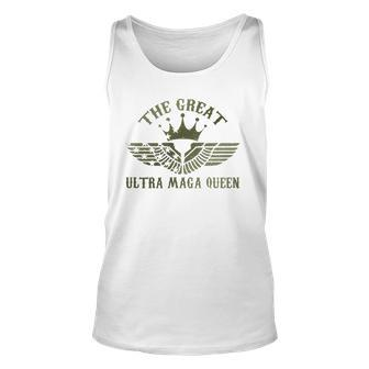Womens The Great Ultra Maga Queen Unisex Tank Top | Mazezy