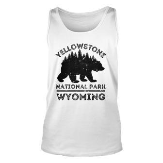 Yellowstone National Park Wyoming Bear Nature Hiking Unisex Tank Top | Mazezy