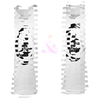 Zen Buddhism Inspired Enso Cosmic Yoga Meditation Art Unisex Tank Top - Seseable