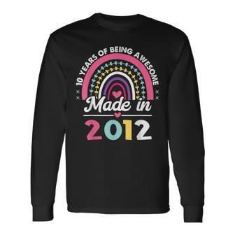 10 Years Old 10Th Birthday Born In 2012 Women Girls Long Sleeve T-Shirt - Seseable