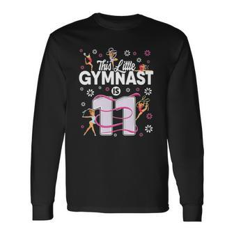 11 Years Old Gymnast 11Th Birthday Girl Tumbling Gymnastics Long Sleeve T-Shirt T-Shirt | Mazezy