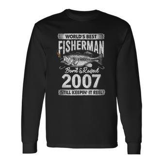 15 Years Old Fisherman Born In 2007 Fisherman 15Th Birthday Long Sleeve T-Shirt T-Shirt | Mazezy