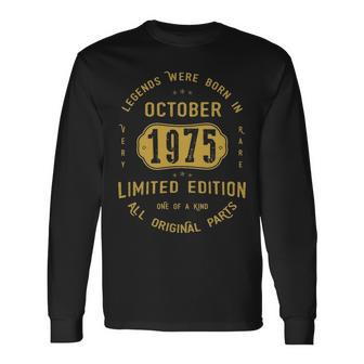 1975 October Birthday 1975 October Limited Edition Long Sleeve T-Shirt - Seseable