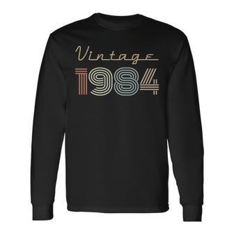 1984 Birthday Vintage 1984 Long Sleeve T-Shirt - Seseable