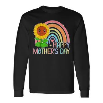 Happy Mothers Day 2022 Sunflower Rainbow Mom Grandma Women  Unisex Long Sleeve
