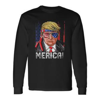 2024 Trump 4Th Of July S Merica Long Sleeve T-Shirt T-Shirt | Mazezy